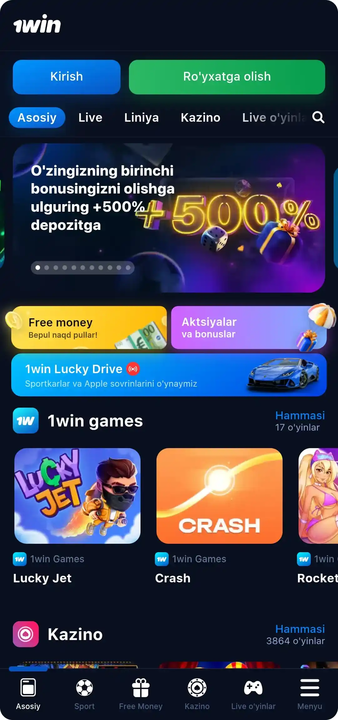 1win android ilovasi